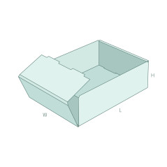 FEFCO 0422 paplāte – gofrēts iepakojums ar 3D priekšskatījumu | MAZUS