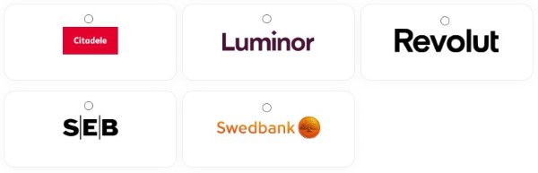 Maksājums caur tiešsaistes banku Bankas maksājumu metodes