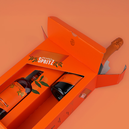 Индивидуальная коробка для напитков с офсетной печатью и УФ-лакировкой