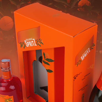 Подарочная упаковка для напитков из гофрированного картона с вкладышем